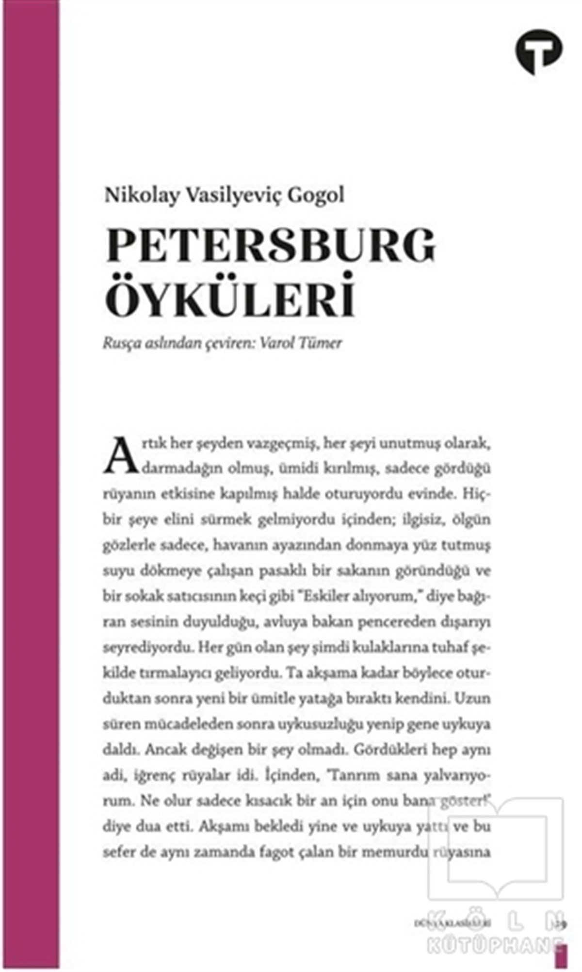 Nikolay Vasilyeviç GogolHikaye (Öykü) KitaplarıPetersburg Öyküleri