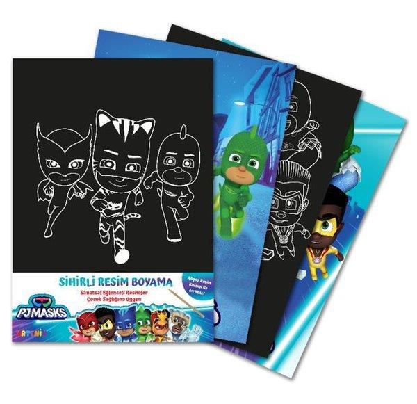 KolektifBoyama KitaplarıPjmasks Sihirli Resim Boyama - Ahşap Kalem Hediyeli