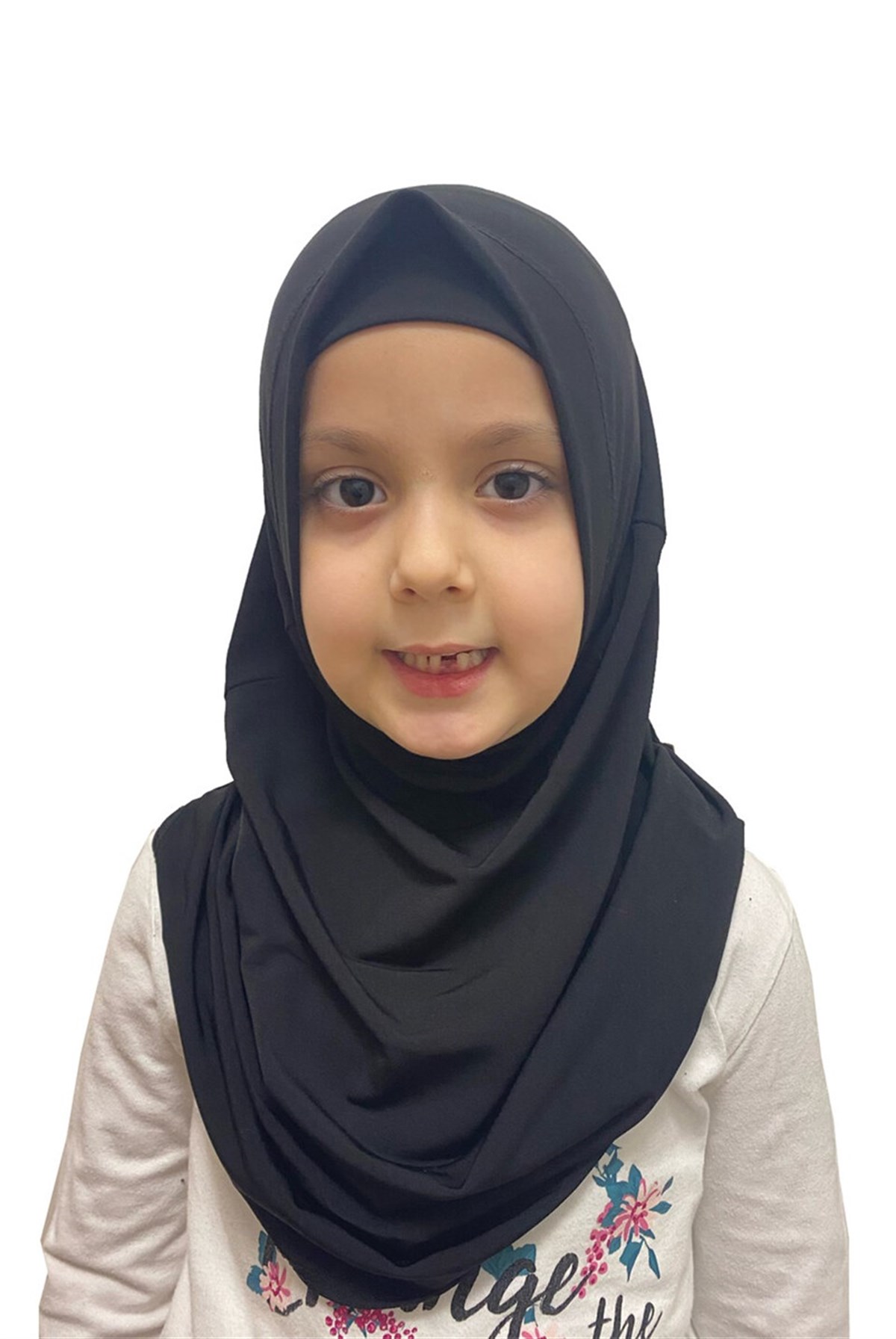 Pratik Hazır Geçmeli Çocuk Eşarbı Siyah