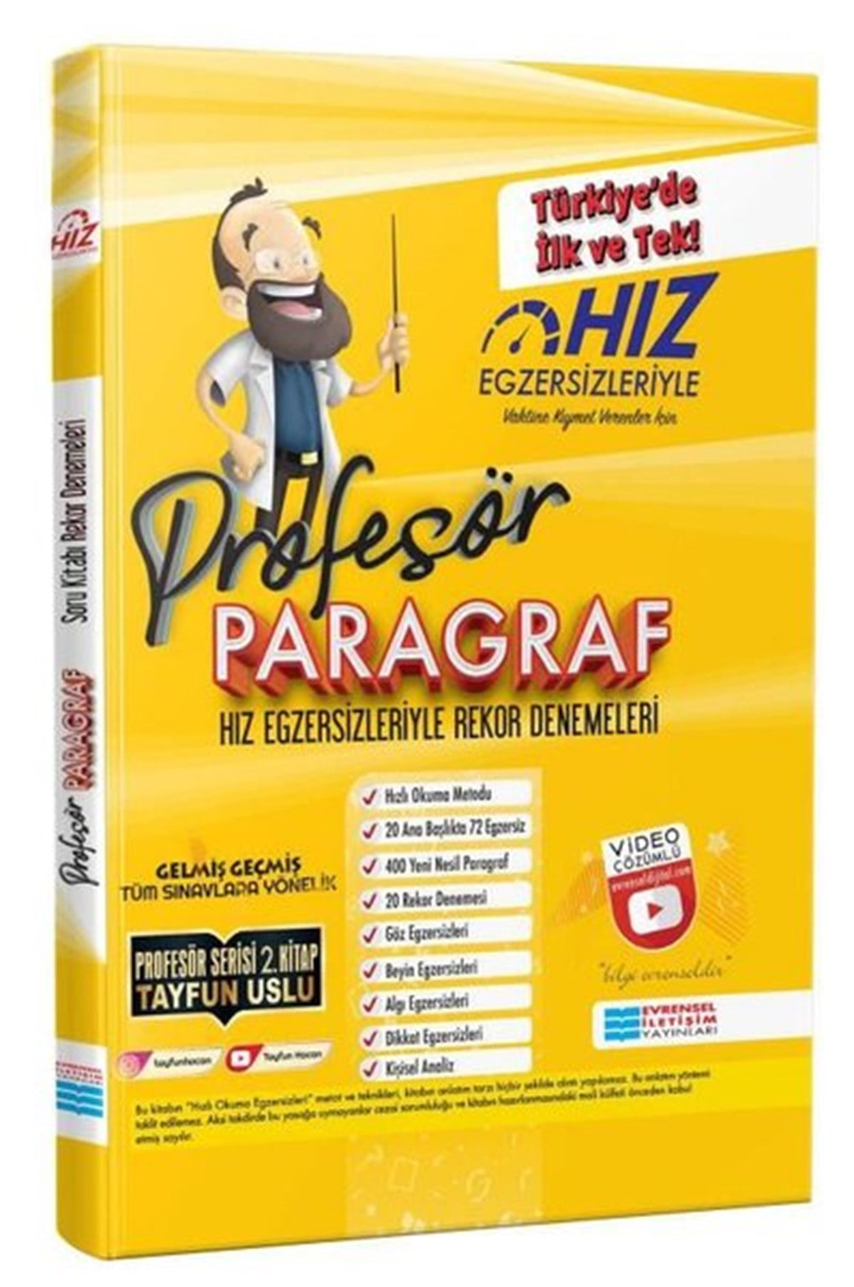 Tayfun UsluAlan Yeterlilik Testi (YKS-AYT)Profesör Paragraf - Hız Egzersizleriyle Rekor Denemeler Video Çözümlü