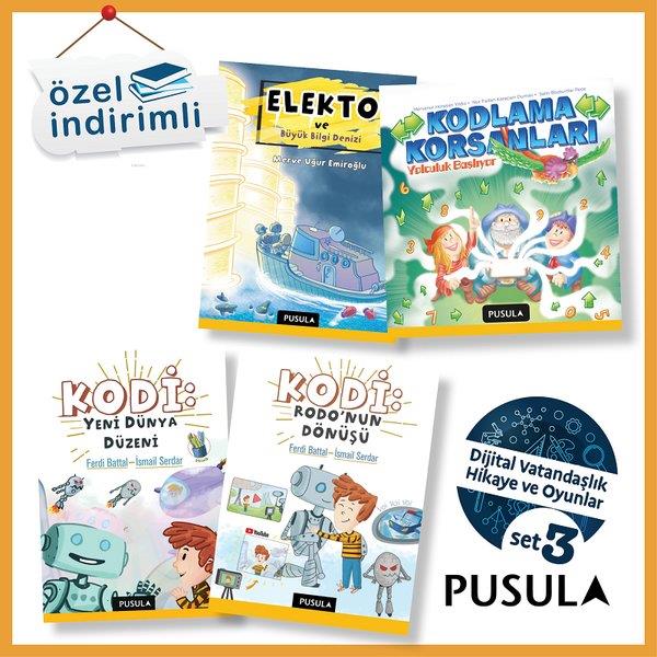 Ferdi BattalEgitim Etkinlik KitaplariPusula - Dijital Vatandaşlık Hikaye ve Oyunlar Seti - 4 Kitap Takım
