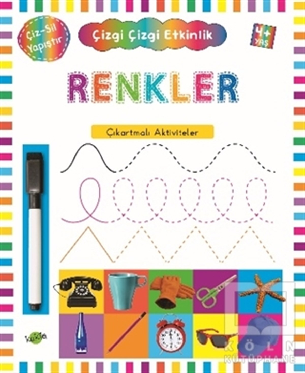 KolektifÇıkartmalı KitaplarRenkler 4 Yaş ve Üstü - Çizgi Çizgi Etkinlik