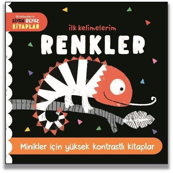 KolektifEgitim Etkinlik KitaplariRenkler-İlk Kelimelerim Siyah Beyaz Kitaplar - Minikler İçin Yüksek Kontrastlı Kitaplar