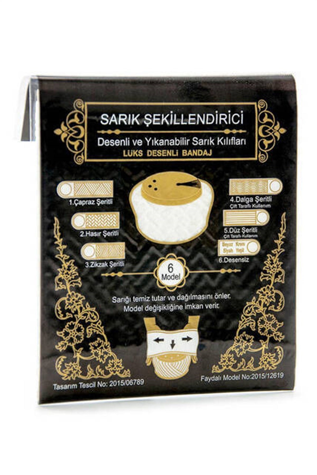 Sarık Kılıfı - Çapraz Şeritli - Sarık Şekillendirici Kılıf