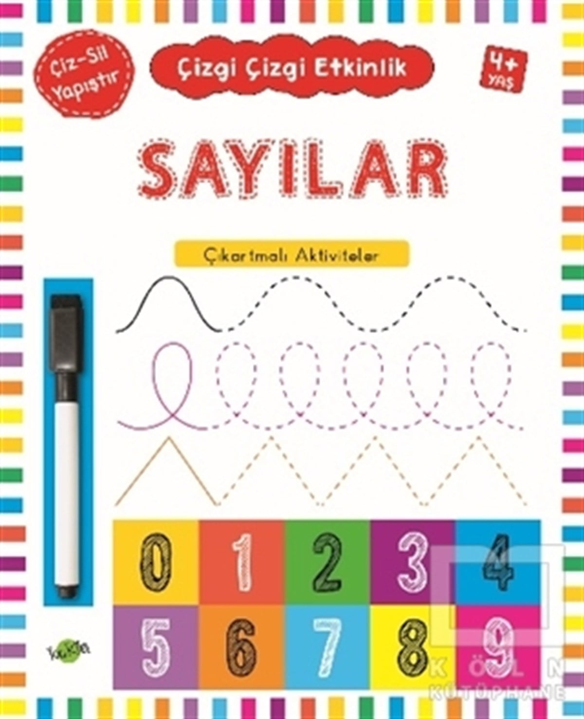 KolektifÇıkartmalı KitaplarSayılar 4 Yaş ve Üstü - Çizgi Çizgi Etkinlik