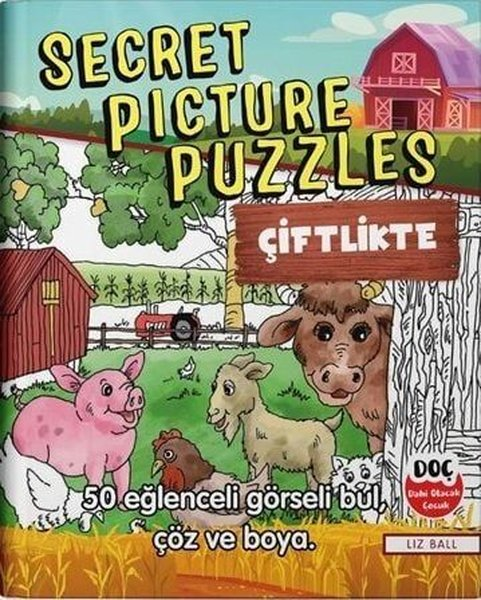 Liz BallEtkinlik KitaplarıSecret Picture Puzzles - Çiftlikte