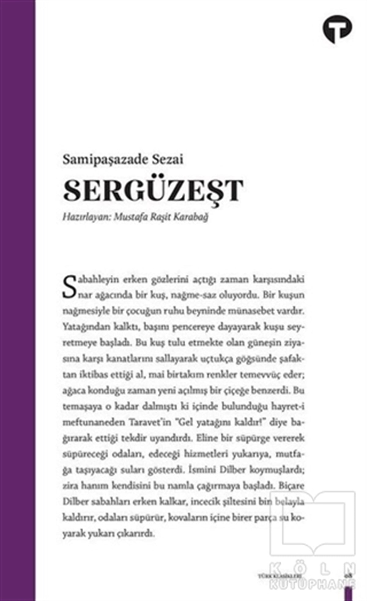 Samipaşazade SezaiRomanSergüzeşt