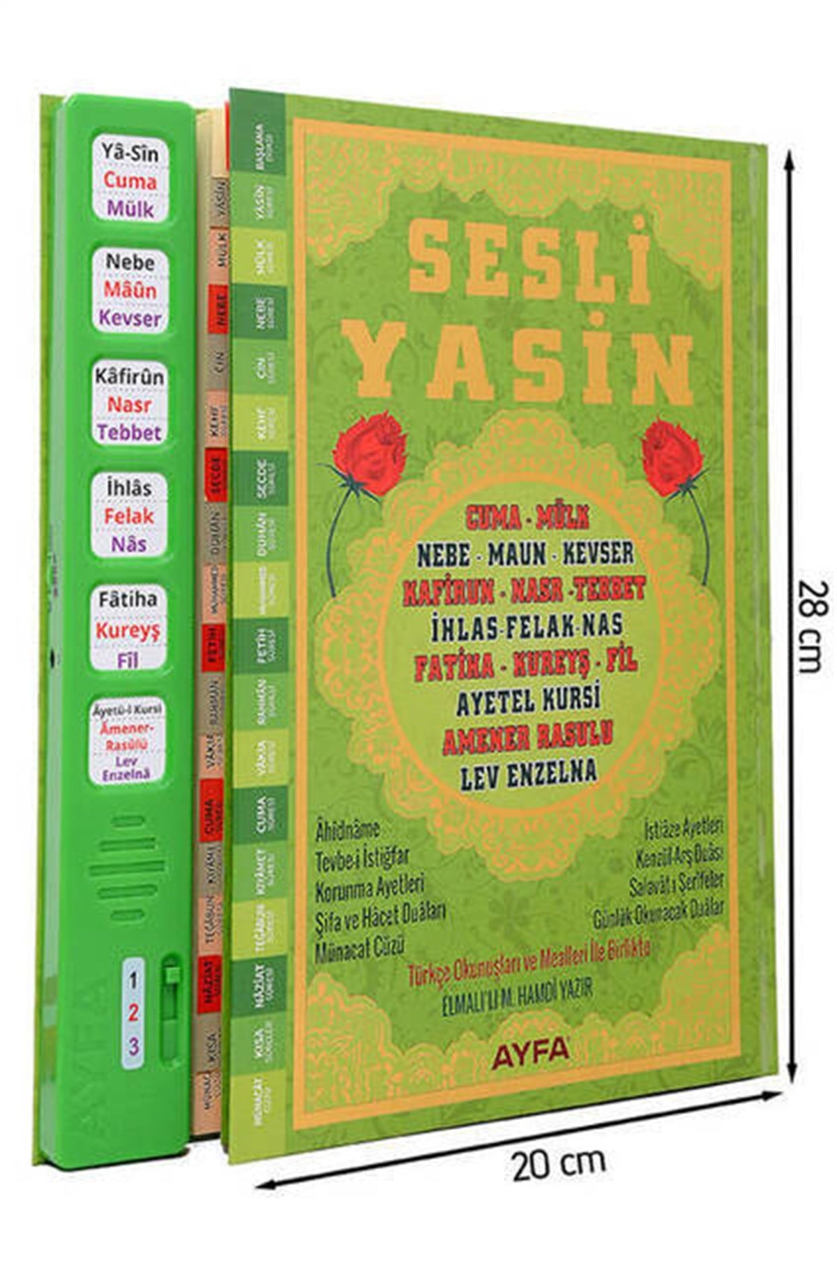 Sesli Yasini Şerif - Rahle Boy - 224 Sayfa - Yeşil Renkli - Ayfa Yayınevi