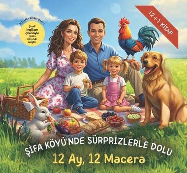 Merve Tüfekçi EmreEgitim Etkinlik KitaplariŞifa Köyü'nde Sürprizlerle Dolu 12 Ay 12 Macera - 12 + 1 Kitap - Kutulu