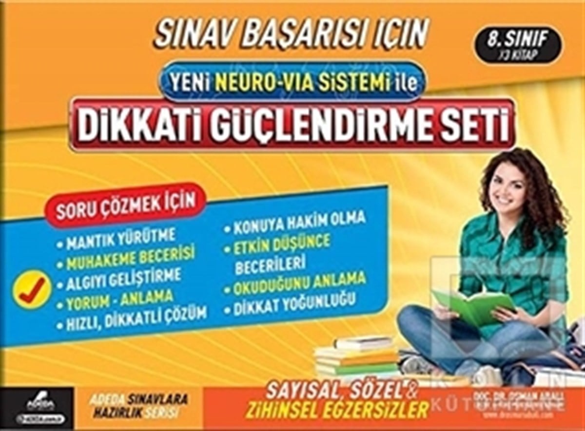 Osman AbalıZeka Gelişimi KitaplarıSınav Başarısı İçin Yeni Neuro-Via Sistemi İle Dikkati Güçlendirme Seti 8. Sınıf (3 Kitap Takım)