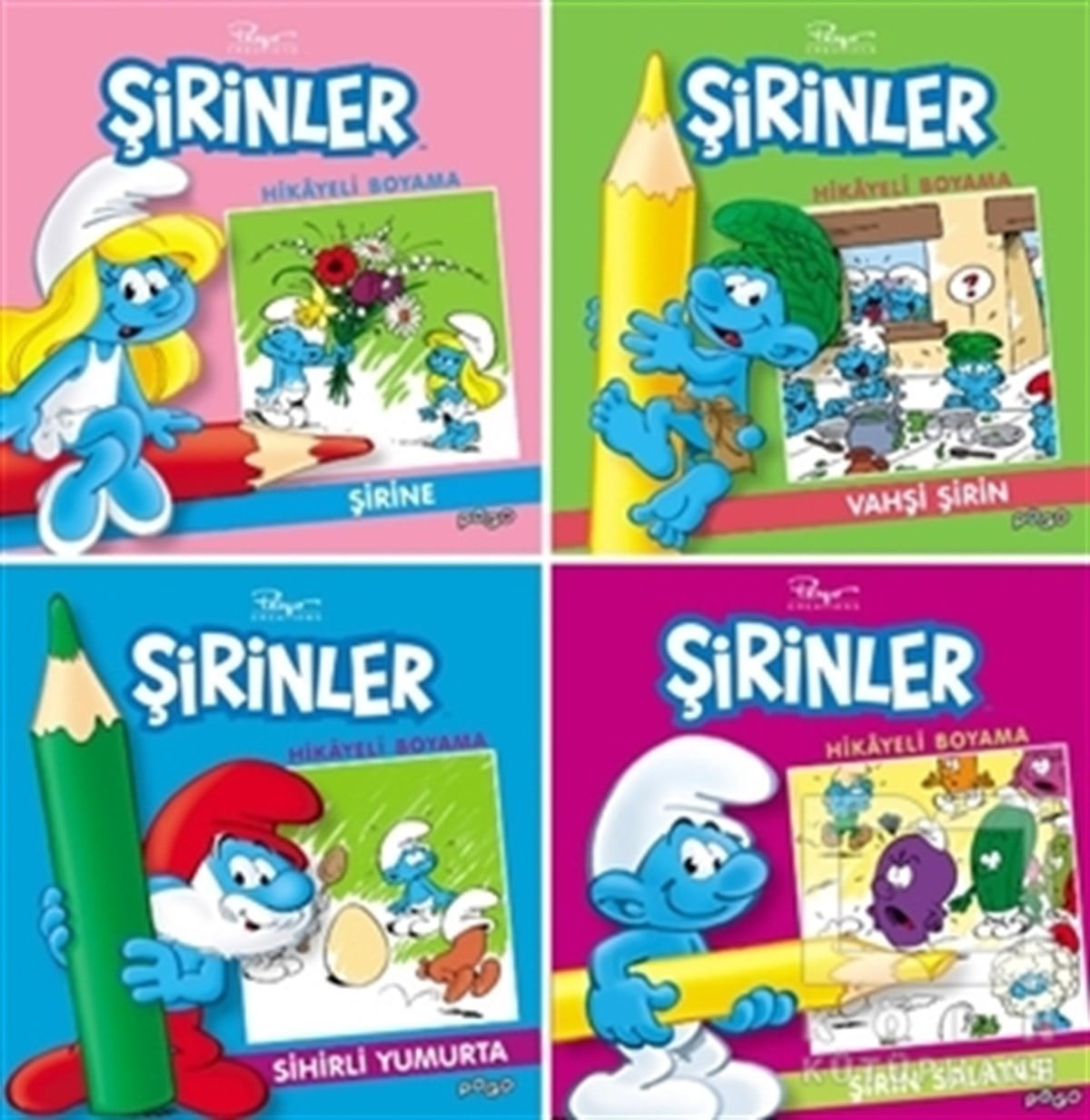 KolektifÇocuk Hikaye KitaplarıŞirinler Hikayeli Boyama Seti (4 Kitap Takım)