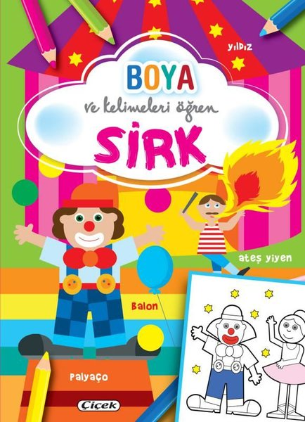 KolektifEgitim Etkinlik KitaplariSirk - Boya ve Kelimeleri Öğren