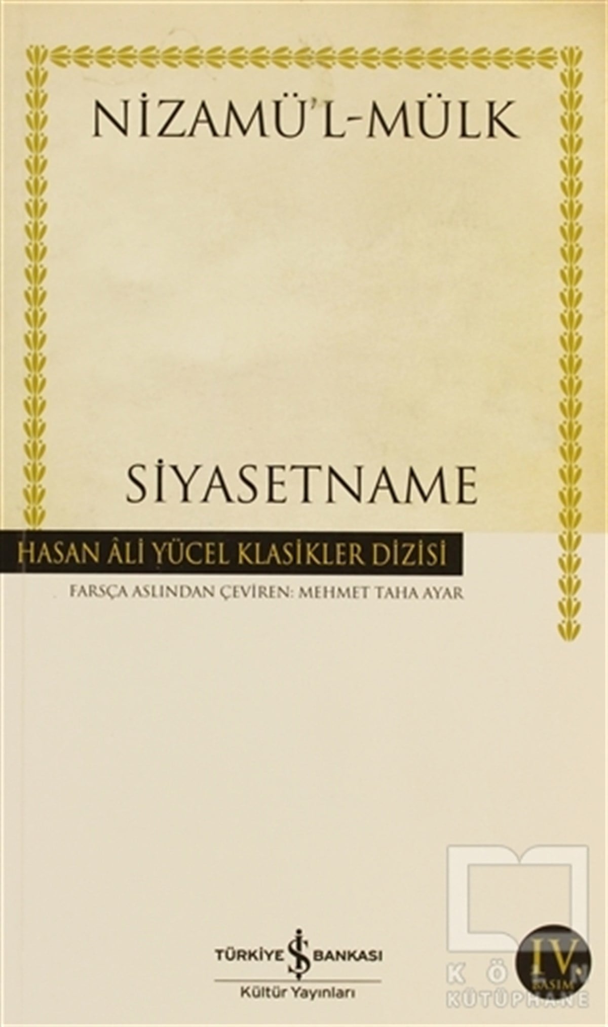 NizamülmülkSiyaset Felsefesi KitaplarıSiyasetname