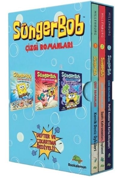 Stephen HillenburgÇocuk Gençlik RomanlarıSüngerbob Çizgi Romanları Seti - 3 Kitap Takım - Kutulu