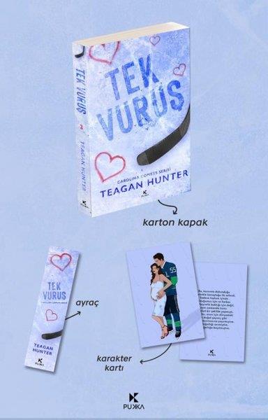 Teagan HunterAşk Kitapları & Aşk RomanlarıTek Vuruş - Carolina Comets Serisi - Ayraç ve Karakter Kartı Hediyeli