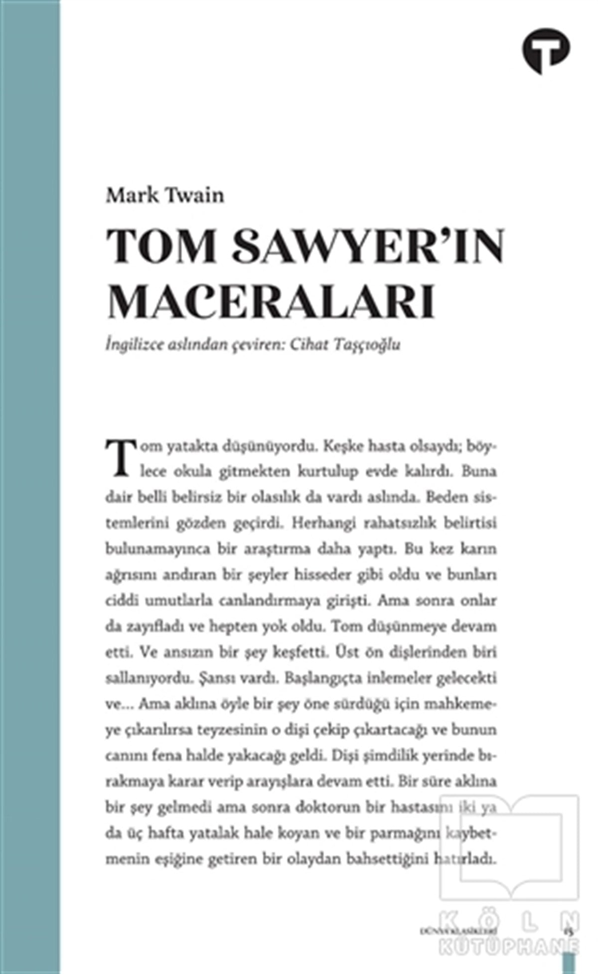 Mark TwainKlasiklerTom Sawyer'in Maceraları