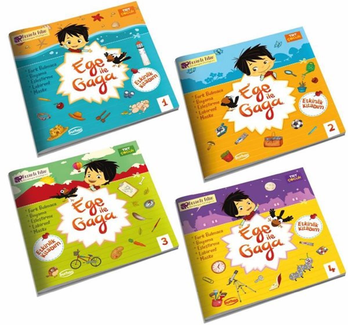 KolektifEtkinlik KitaplarıTRT Çocuk Ege ile Gaga Etkinlik Kitabım Seti - 4 Kitap Takım