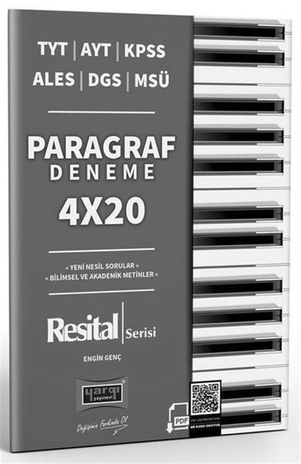 Engin GençAlan Yeterlilik Testi (YKS-AYT)TYT AYT KPSS ALES DGS MSÜ Resital Serisi 4x20 Paragraf Denemeleri