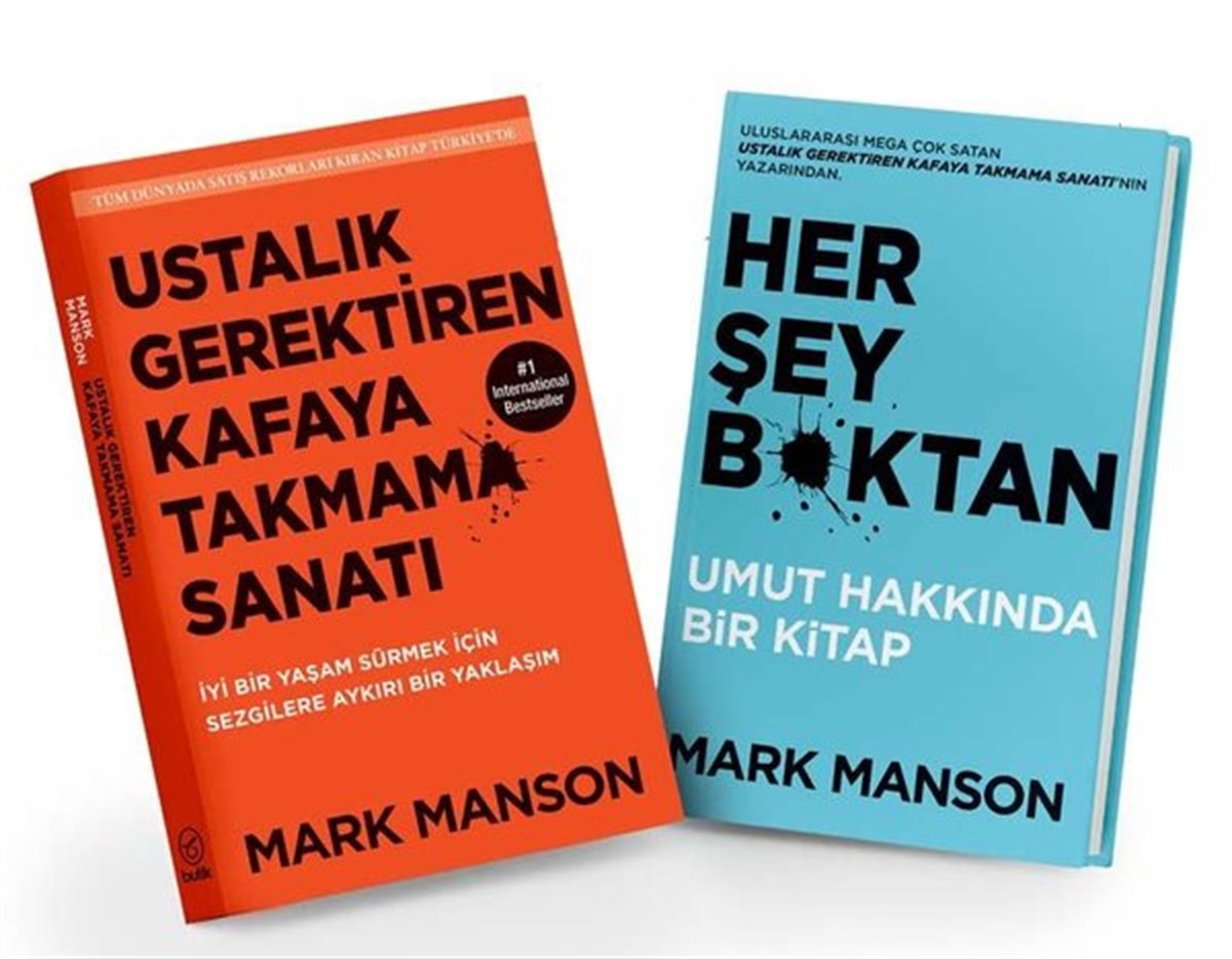 Mark MansonKişisel Gelişim KitaplarıUstalık Gerektiren Kafaya Takmama Sanatı ve Her Şey Bktan Kitap Seti - 2 Kitap Takım