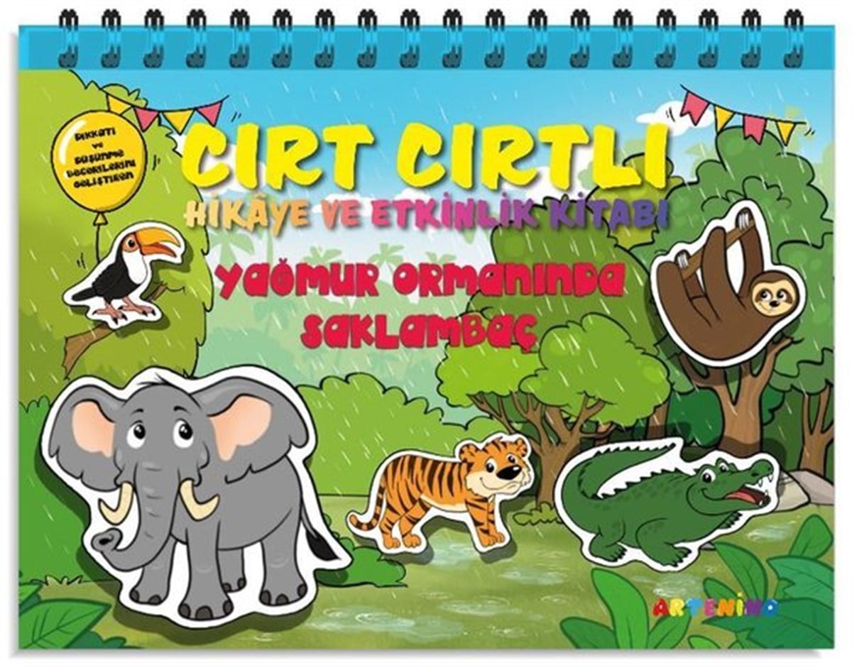 Şerife GökçekEgitim Etkinlik KitaplariYağmur Ormanında Saklambaç - Cırt Cırtlı Hikaye ve Aktivite Kitap Serisi