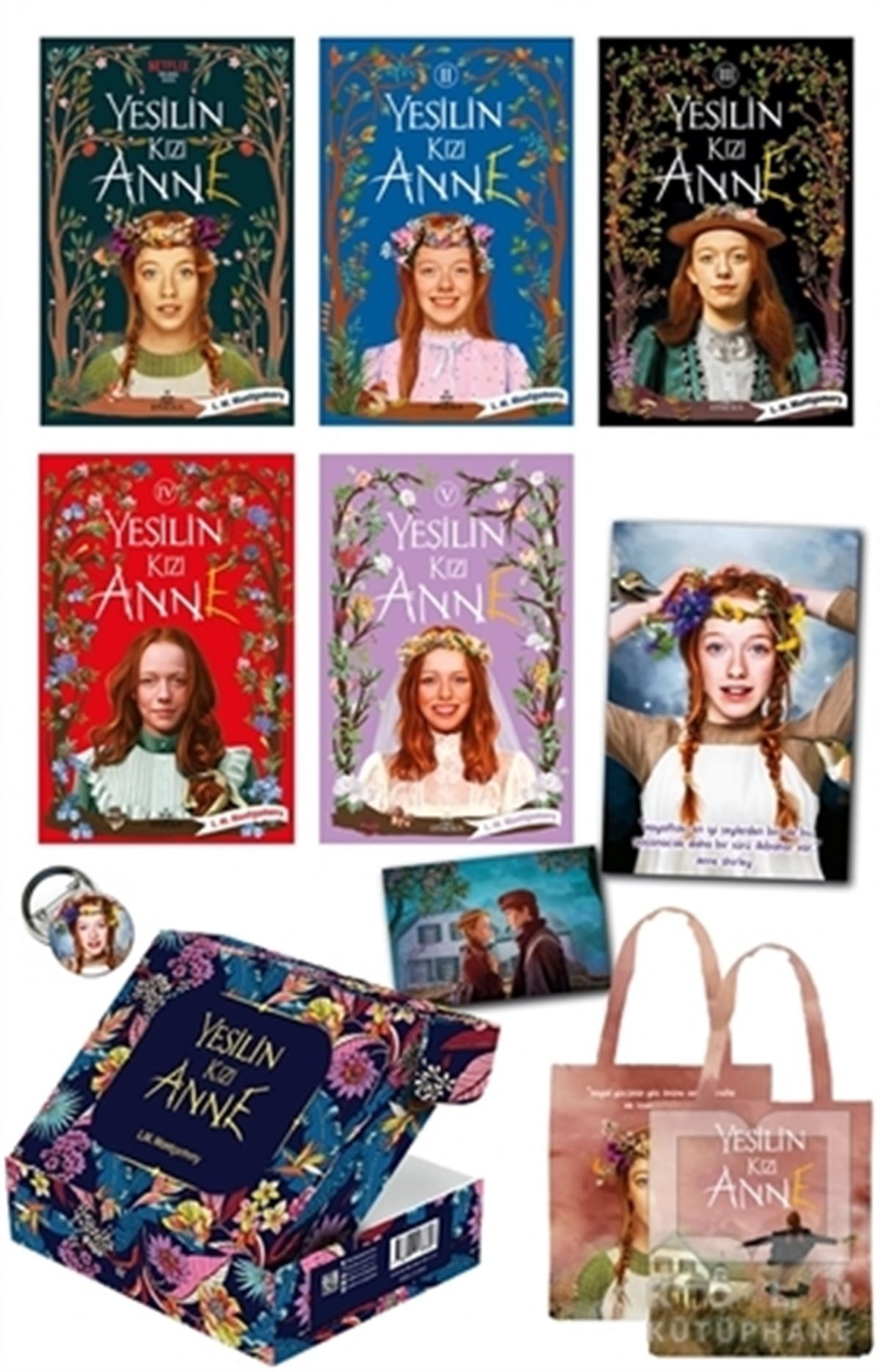 L. M. MontgomeryGençlik Edebiyatı KitaplarıYeşilin Kızı Anne Set (5 Kitap Kutulu Set)