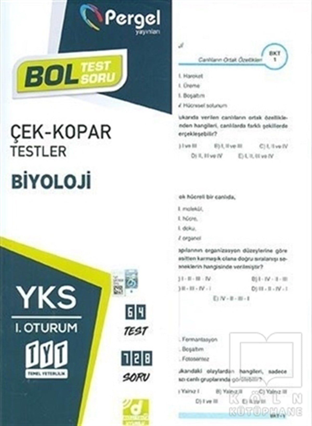 KolektifSınavlara Hazırlık KitaplarıYKS 1. Oturum Biyoloji Çek Kopar Testler
