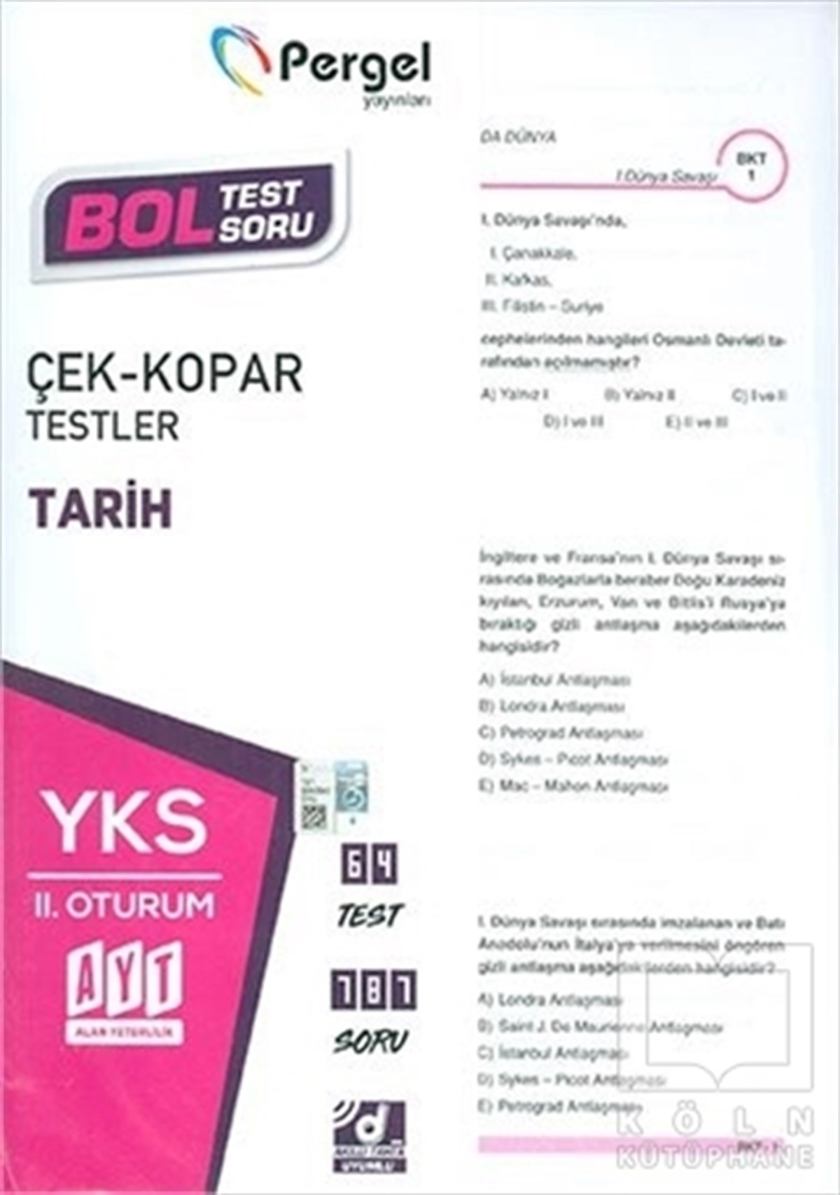 KolektifSınavlara Hazırlık KitaplarıYKS 2. Oturum Tarih Çek Kopar Testler