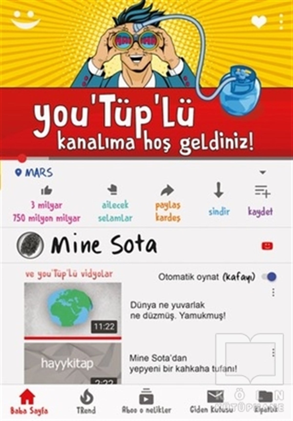 Mine SotaMizah KitaplarıYou‘Tüp’lü Kanalıma Hoş Geldiniz!