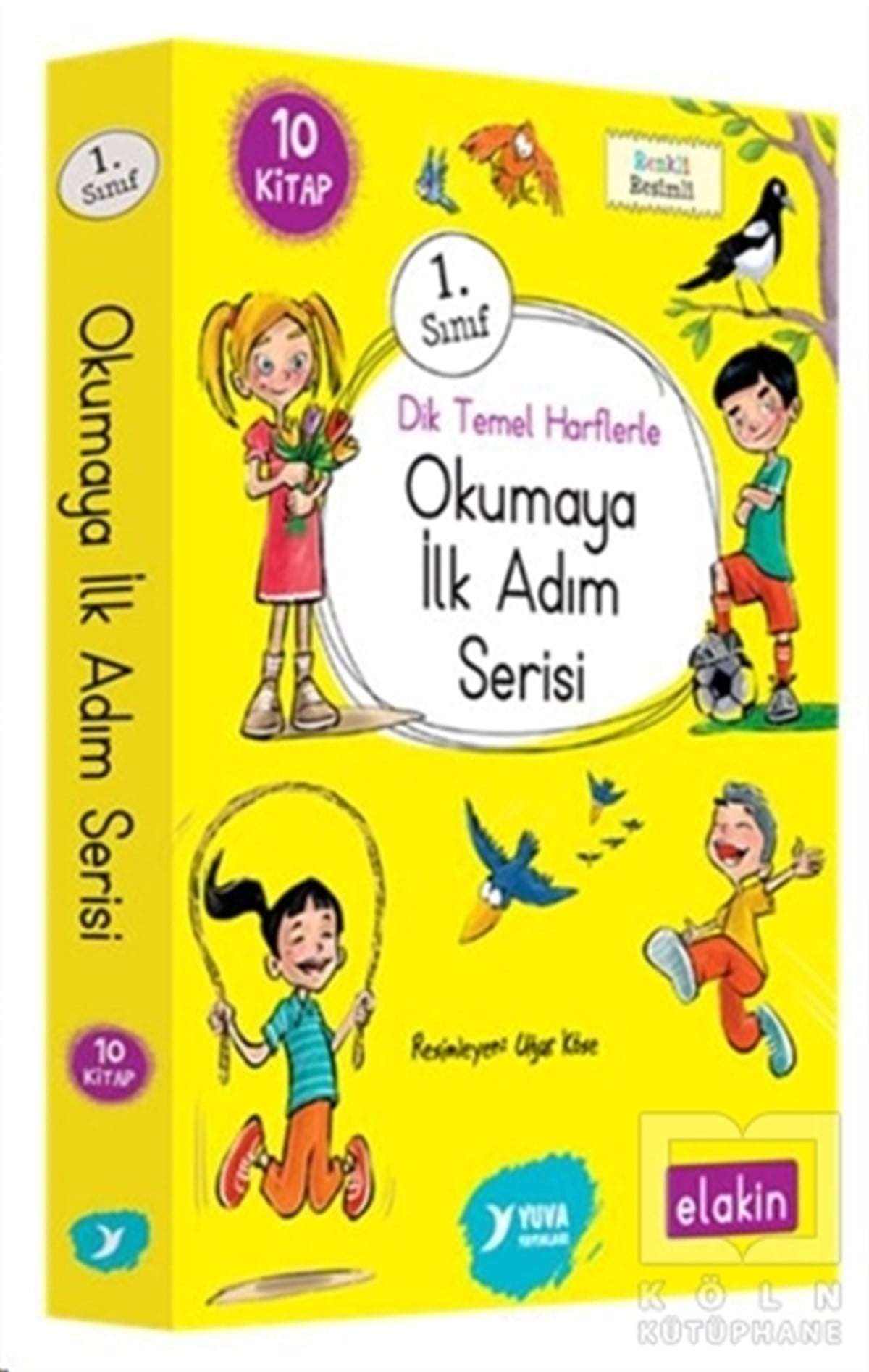 KolektifDiğerYuva 1. Sınıf Dik Temel Harflerle Okumaya İlk Adım Serisi (Elakin) Yeni Ses Grupları (10 Kitap Takım)