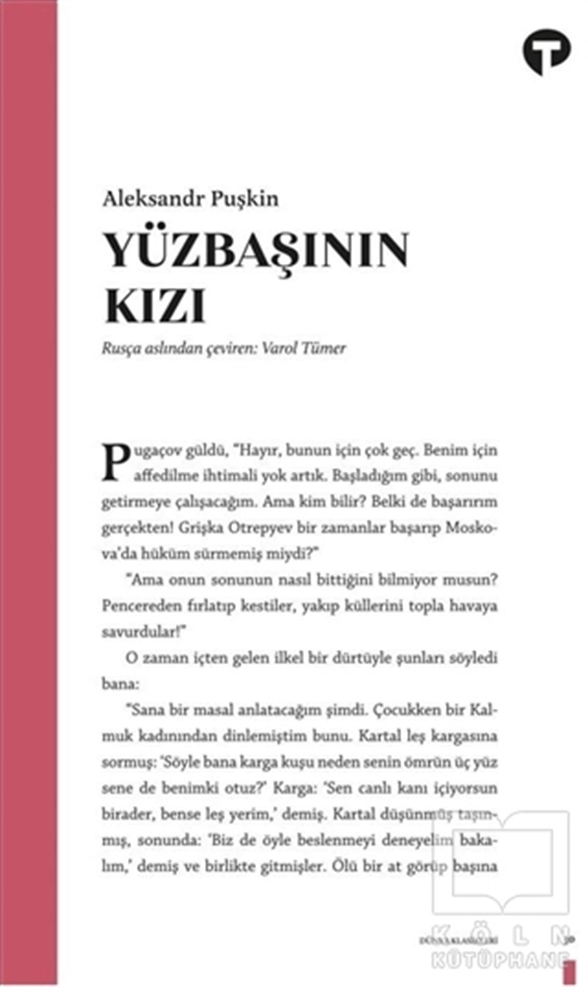 Aleksandr PuşkinTürkçe RomanlarYüzbaşının Kızı