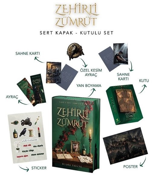 Buşra BalçıkTürk RomaniZehirli Zümrüt - Yan Boyamalı Kutulu Set