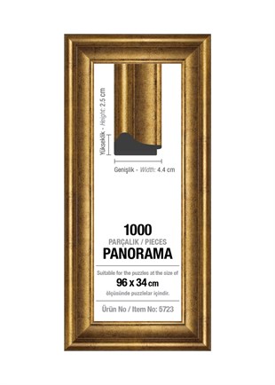 Art Puzzle 1000lik Altın Panorama 96 x 34 cm Puzzle Çerçevesi (43 mm)