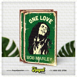 Bob Marley Retro Vintage Ahşap Poster