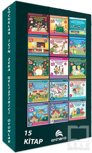 KolektifZeka GelişimiÇocuklar İçin IQ Geliştirici Zeka Oyunları Seti (15 Kitap Set)