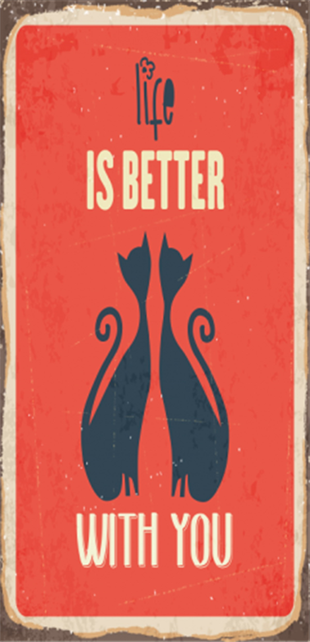 Is Better Witth You Mini Retro Ahşap Poster