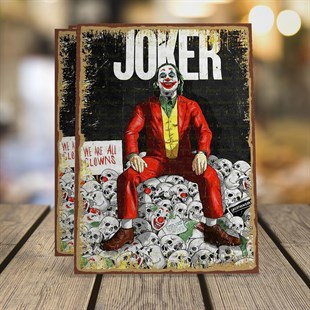 Joker We Are All Retro Ahşap Poster Ahşap Retro