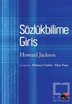 Howard JacksonBaşvuru KitaplarıSözlükbilime Giriş