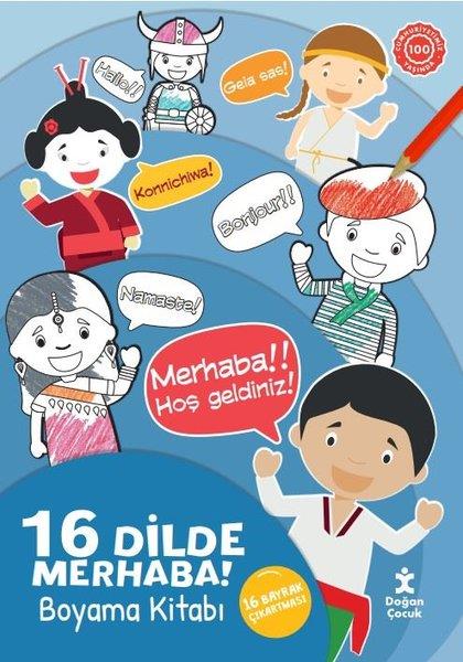 KolektifEgitim Etkinlik Kitaplari16 Dilde Merhaba! Boyama Kitabı - 16 Bayrak Çıkartması