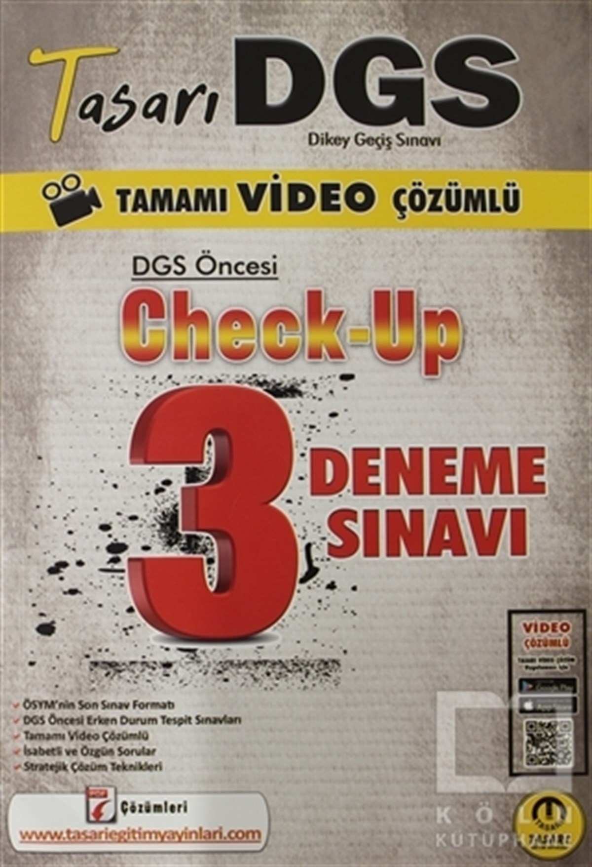 KolektifSınavlara Hazırlık Kitapları2021 Tasarı DGS Öncesi Check Up Video Çözümlü 3 Deneme
