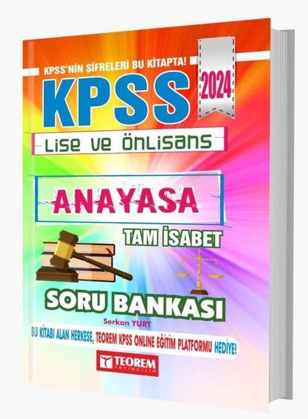 KolektifKPSS Soru Bankasi Kitaplari2024 KPSS Lise Ön Lisans Tam İsabet Anayasa Soru Bankası