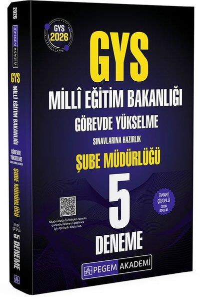 KolektifGYS (Görevde Yükselme Sinavi)2026 GYS MEB Görevde Yükselme Sınavlarına Hazırlık Tamamı Çözümlü 5 Deneme Şube Müdürlüğü