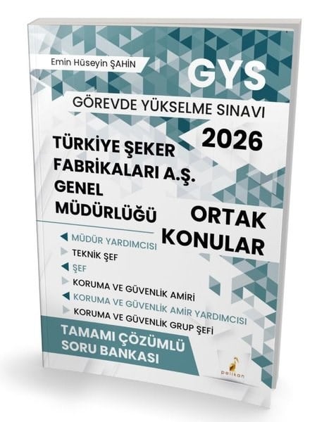 Emin Hüseyin ŞahinDiger Sinavlara Hazirlik2026 GYS Türkiye Şeker Fabrikaları A.Ş Genel Müdürlüğü Ortak Konular Tamamı Çözümlü Soru Bankası