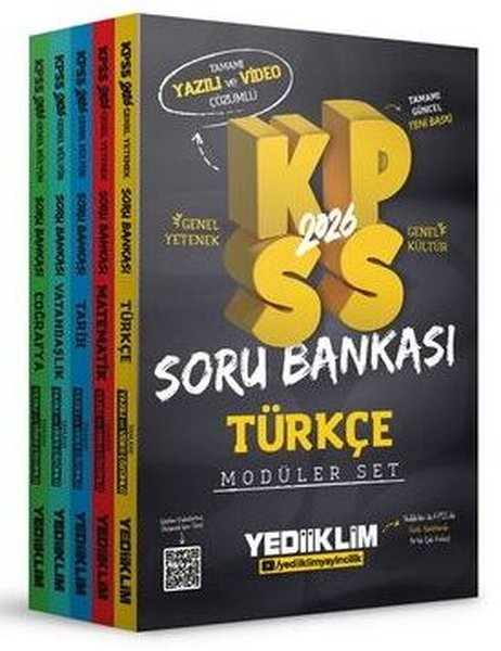 KolektifKPSS Soru Bankasi Kitaplari2026 KPSS Genel Yetenek Genel Kültür Tamamı Hem Yazılı Hem Video Çözümlü Modüler Set Soru Bankası  -