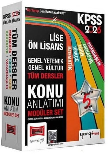 KolektifKPSS Deneme Sinavi - Yaprak Test2026 KPSS Lise Ön Lisans GK - GY Tüm Dersler Konu Anlatımı Modüler Set  -  5 Kitap Takım