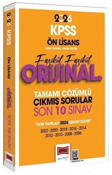 KolektifKPSS Çikmis Sorular2026 KPSS Ön Lisans GK - GY Fasikül Fasikül Orijinal Tamamı Çözümlü Çıkmış Son 10 Sınav