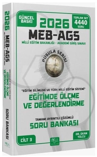KolektifDiger Sinavlara Hazirlik2026 MEB - AGS Eğitim Bilimleri Eğitimde Ölçme ve Değerlendirme Soru Bankası Çözümlü Pusula Serisi