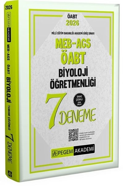 KolektifKPSS Deneme Sinavi - Yaprak Test2026 MEB AGS ÖABT Biyoloji Öğretmenliği Tamamı Çözümlü 7 Deneme