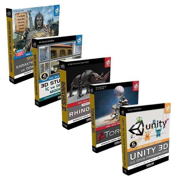 KomisyonTasarim Grafik3D Eğitim Seti 5 Kitap Takım