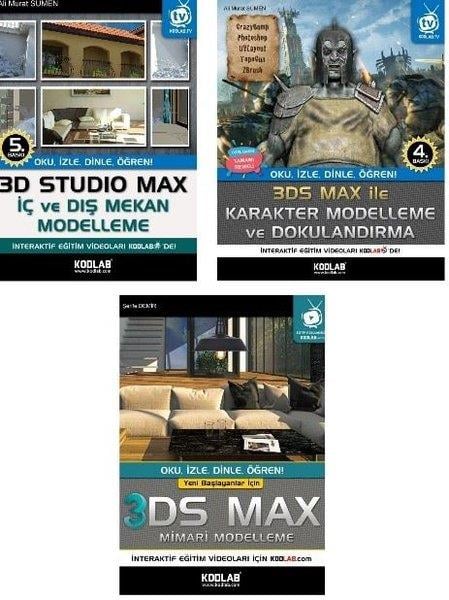 KolektifTasarim Grafik3D Studio Max Eğitim Seti - 3 Kitap Takım