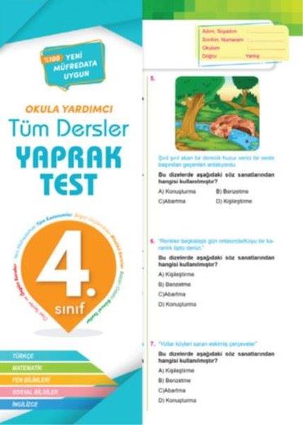 KolektifTüm Dersler4.Sınıf Tüm Dersler Yaprak Test - Okula Yardımcı